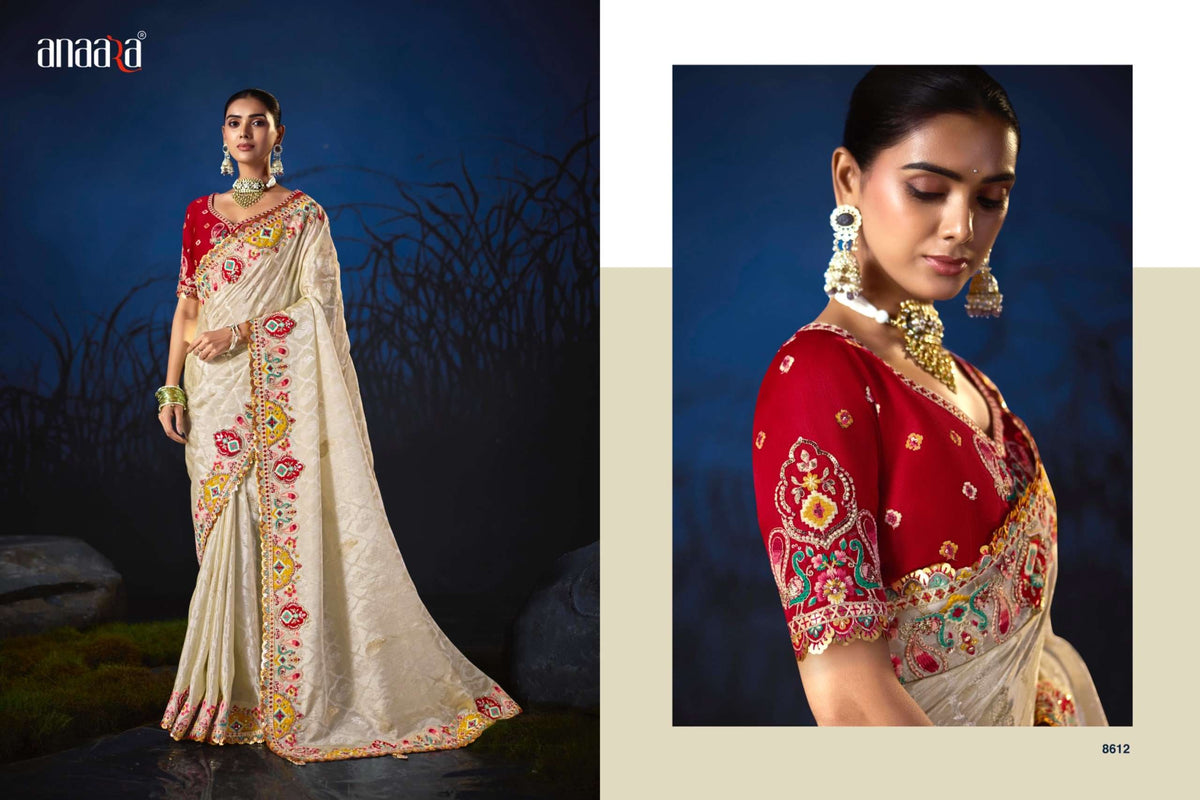 Tathastu Anaara 8600 Series Soft Silk Premium Embroidery Saree