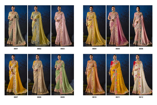 Tathastu Anaara 8600 Series Soft Silk Premium Embroidery Saree