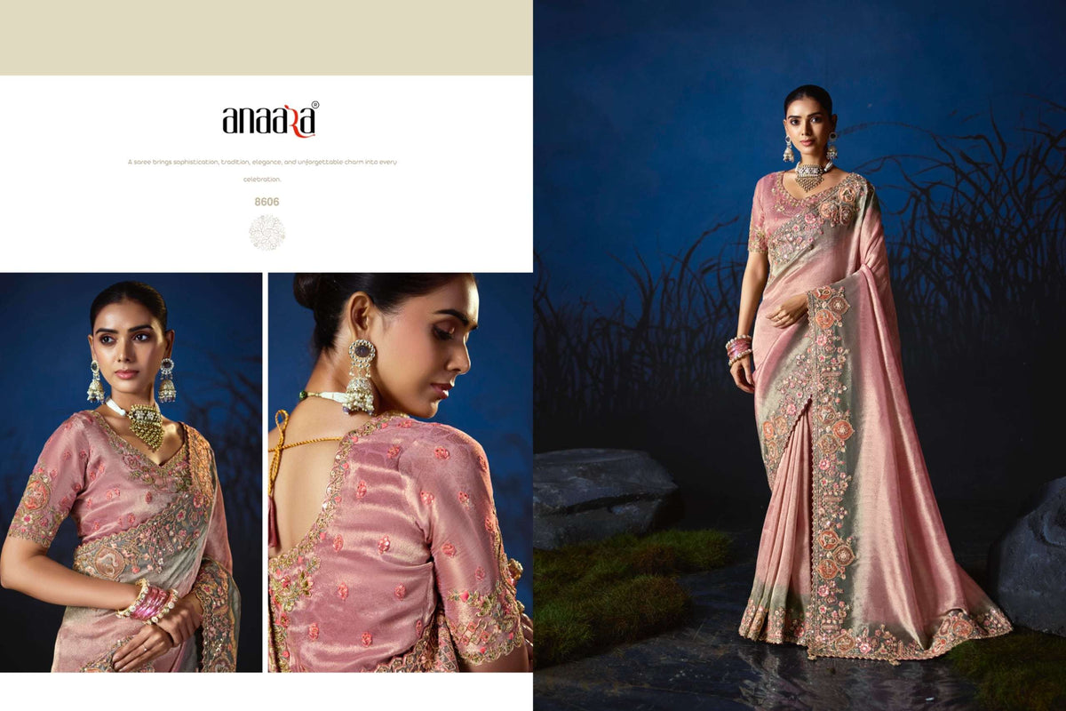 Tathastu Anaara 8600 Series Soft Silk Premium Embroidery Saree