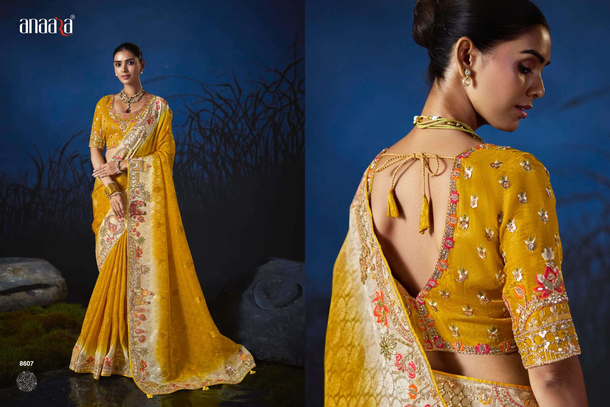 Tathastu Anaara 8600 Series Soft Silk Premium Embroidery Saree