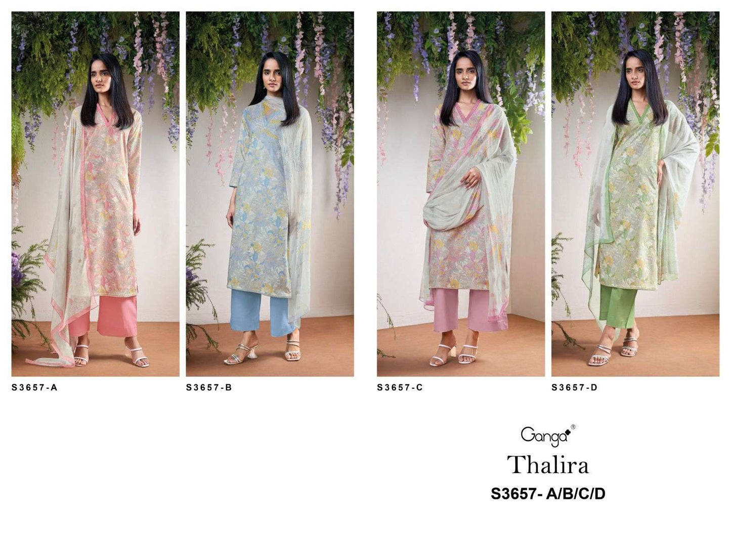 Ganga Fashion Thalira  (4 Pcs)