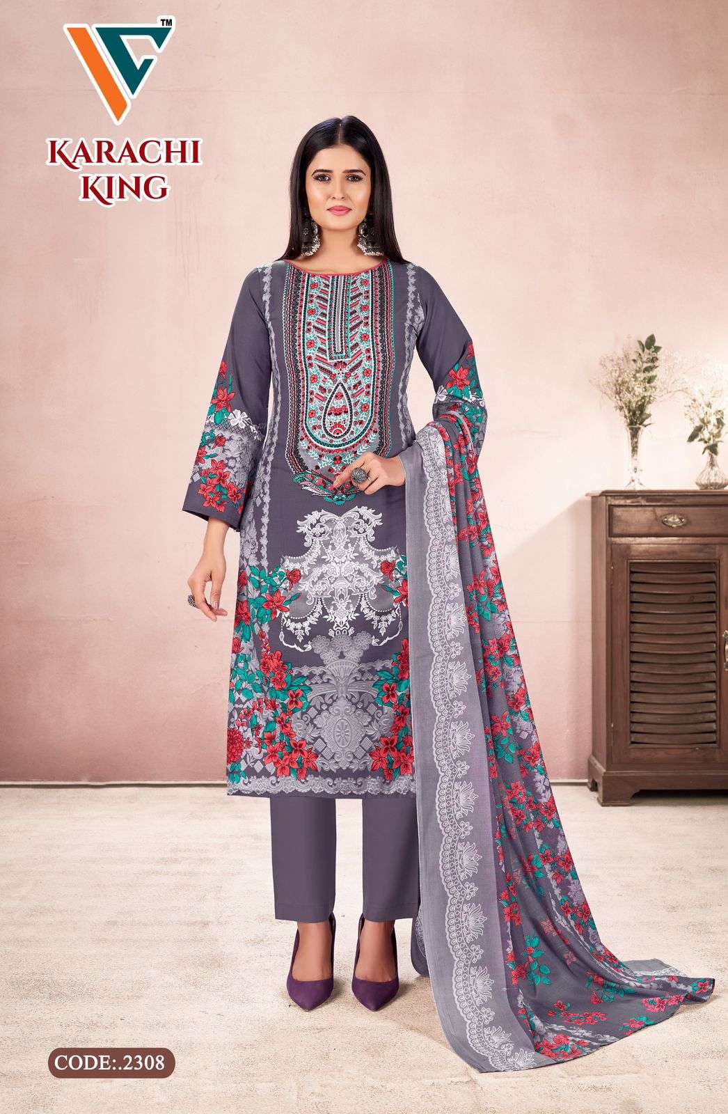 Vandana Creation Karachi King Vol-23 ( 8 Pcs)