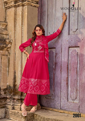 WOOGLEE Rangveli Rayon Dress Material