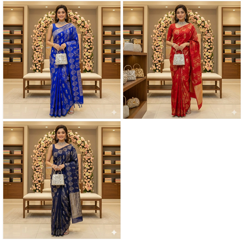 Aab Ramya Soft Silk Jacquard Border Saree Collection