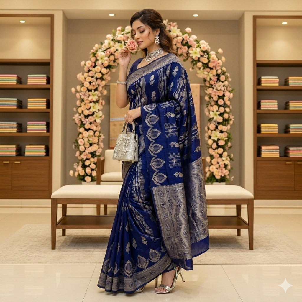Aab Ramya Soft Silk Jacquard Border Saree Collection