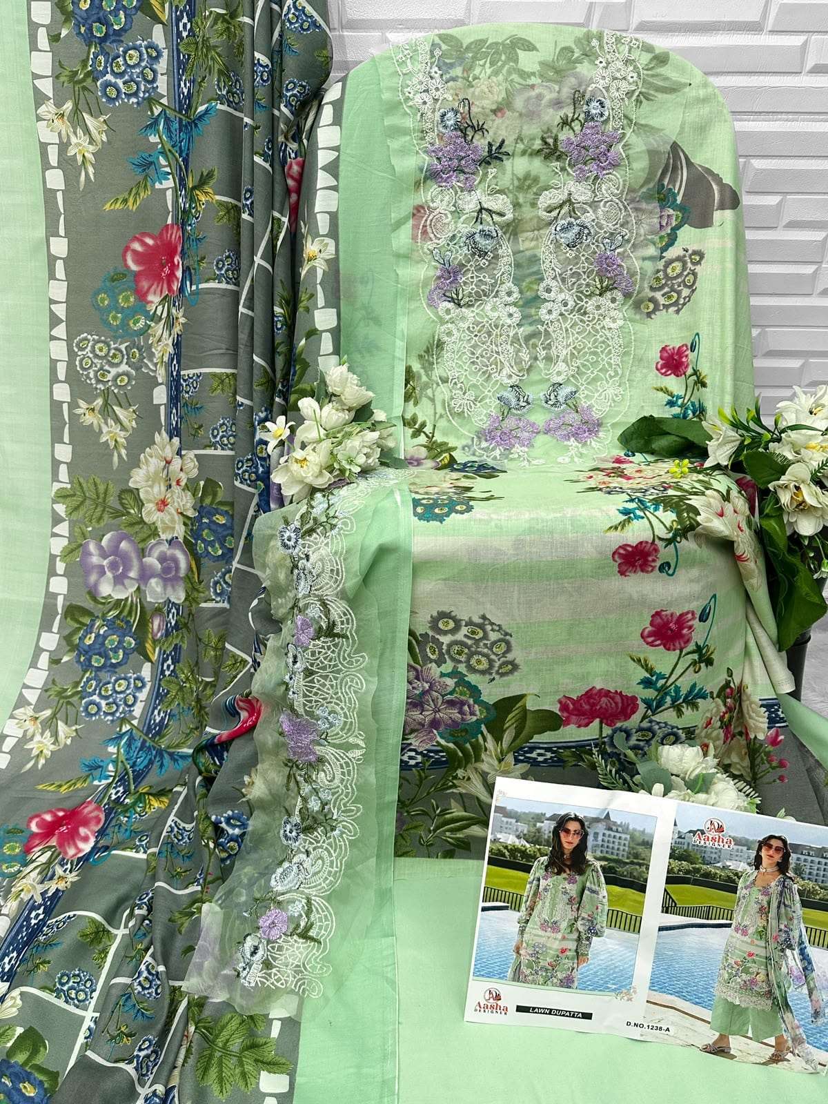 Aahsa 1238 Cotton Pakistani Dress Material