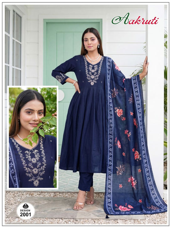 Amrah Wholesale Aakruti Vol 2 Roman Silk Kurti Pant Dupatta Set