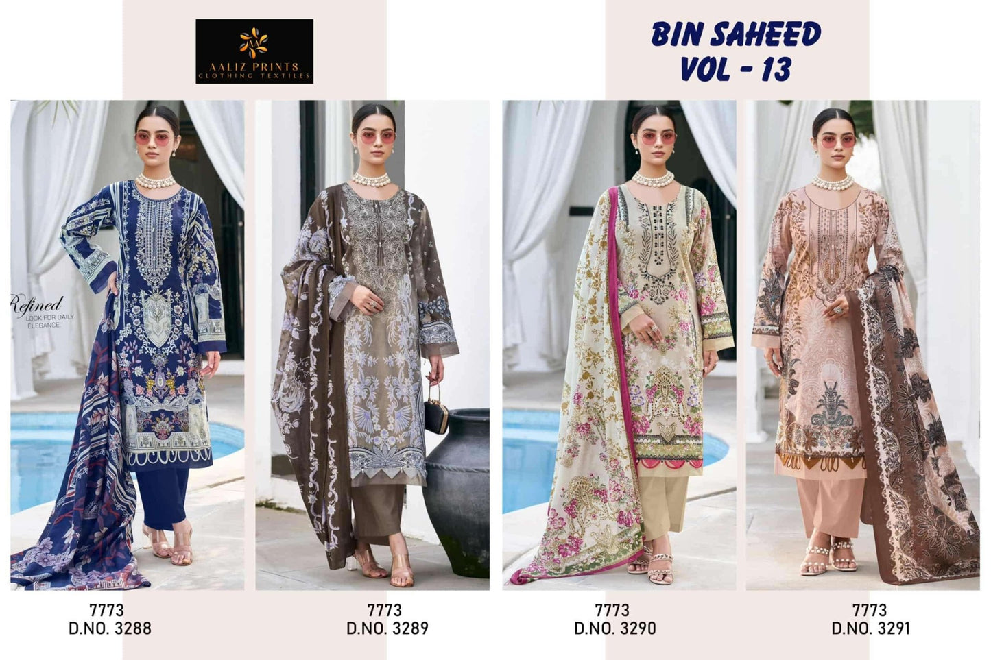 Aaliz Prints Bin Saheed Vol 13 Karachi Cotton Pakistani Suit - Amrah Wholesale