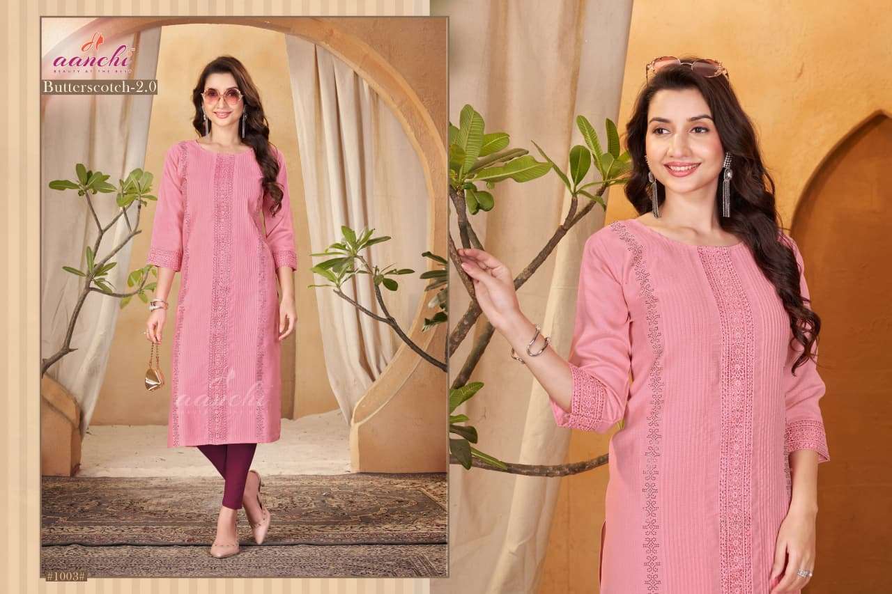 AANCHI BUTTERSCOTCH Vatican Printed Stitched Kurti