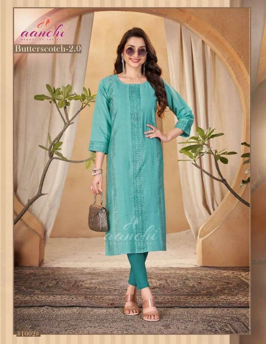 AANCHI BUTTERSCOTCH Vatican Printed Stitched Kurti