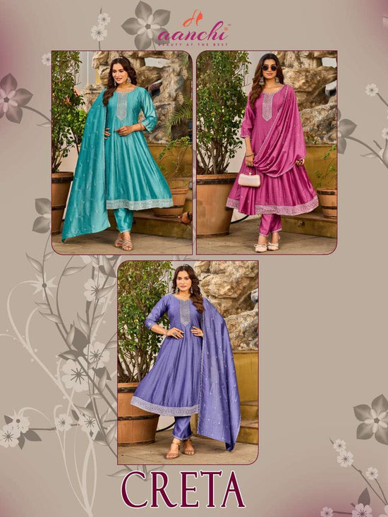 Aanchi Creata Vichitra Silk Anarkali Dress