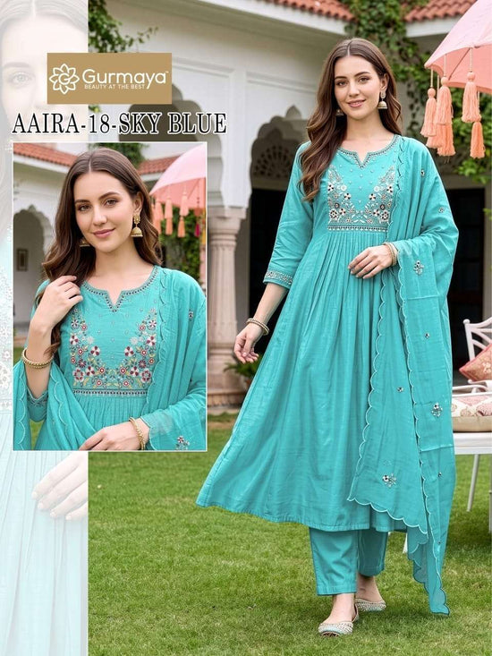 AANCHI GURMAYA AAIRA 18 Mul Chanderi Salwar Suit