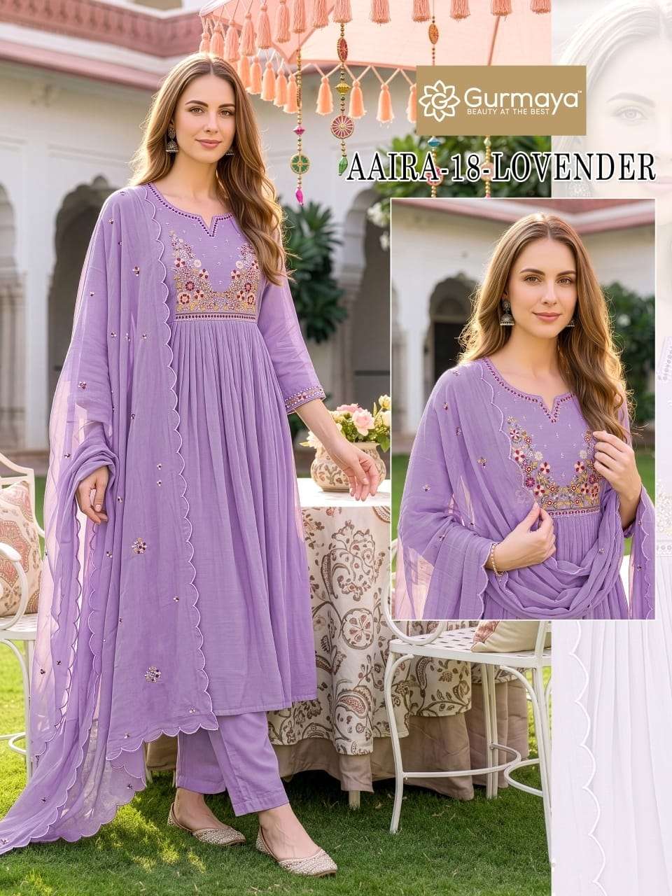 AANCHI GURMAYA AAIRA 18 Mul Chanderi Salwar Suit