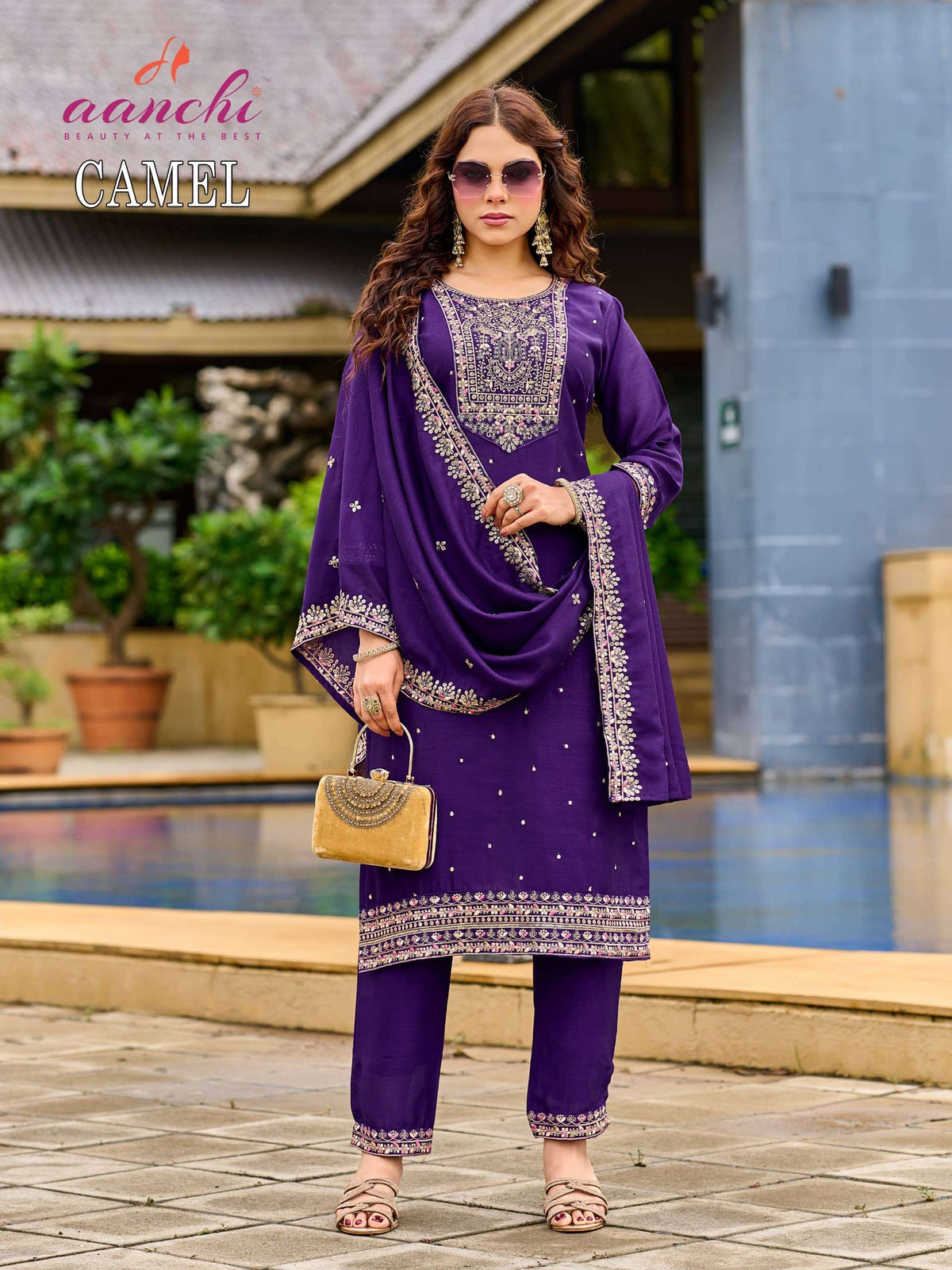 Aanchi Hasti 2.0 Vichitra Silk Embroidery Stitched Anarkali Suit