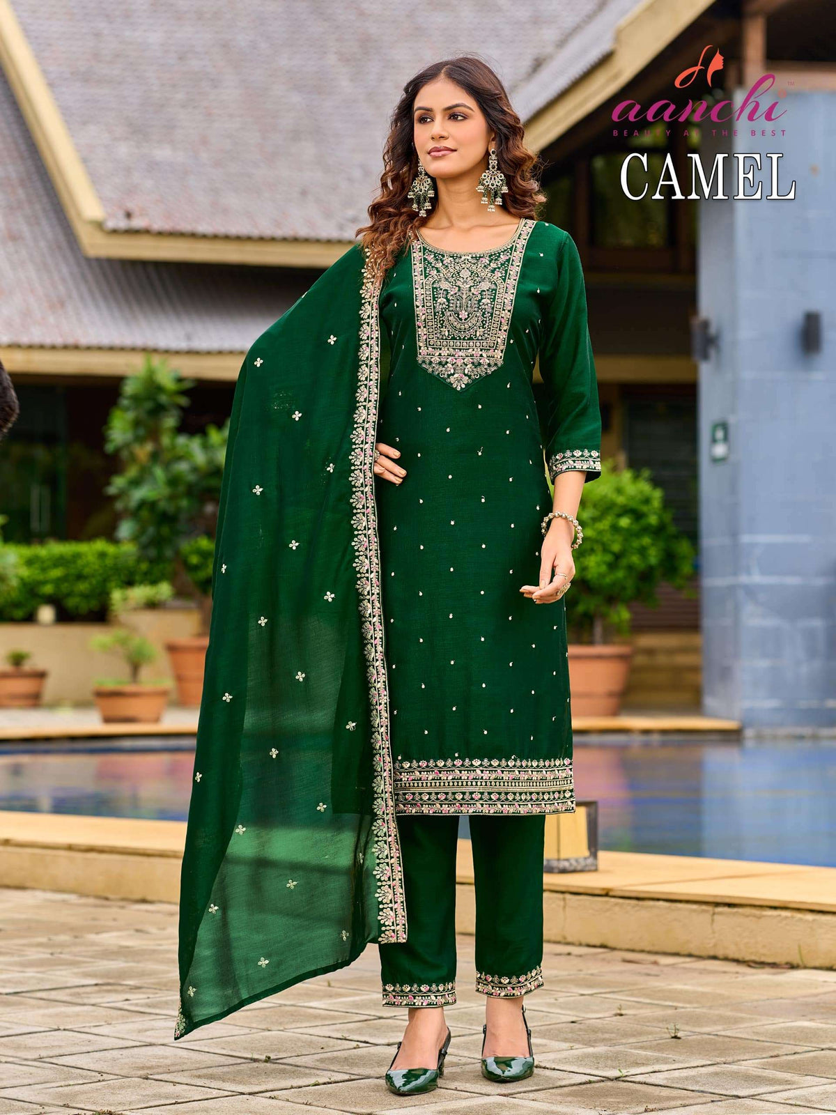 Aanchi Hasti 2.0 Vichitra Silk Embroidery Stitched Anarkali Suit