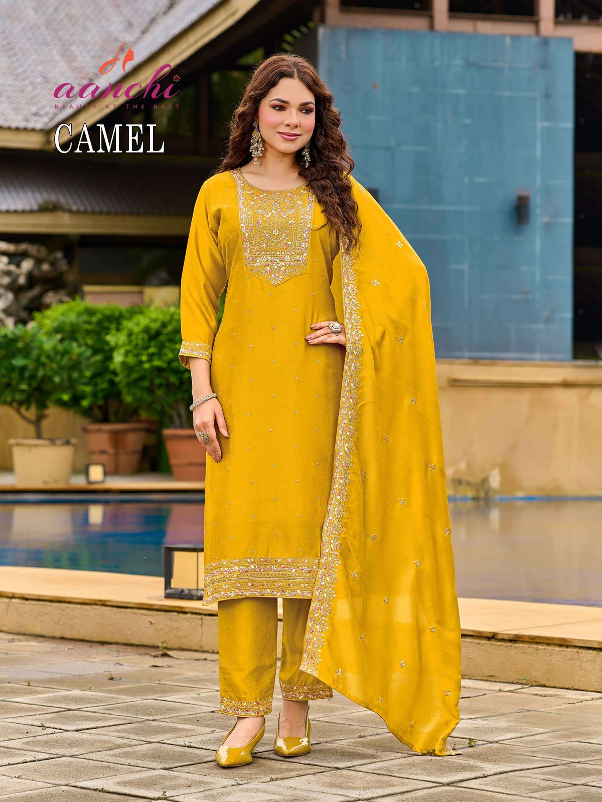 Aanchi Hasti 2.0 Vichitra Silk Embroidery Stitched Anarkali Suit