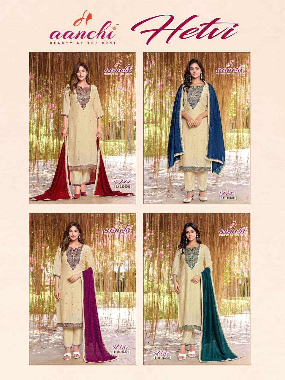 AANCHI HETVI Vichitra Silk Stitched Dress Set - Amrah Wholesale