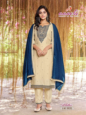 AANCHI HETVI Vichitra Silk Stitched Dress Set - Amrah Wholesale
