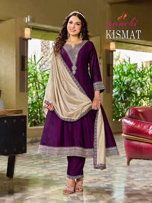AANCHI KISMAT NX Vichitra Silk Readymade Salwar Suit Set