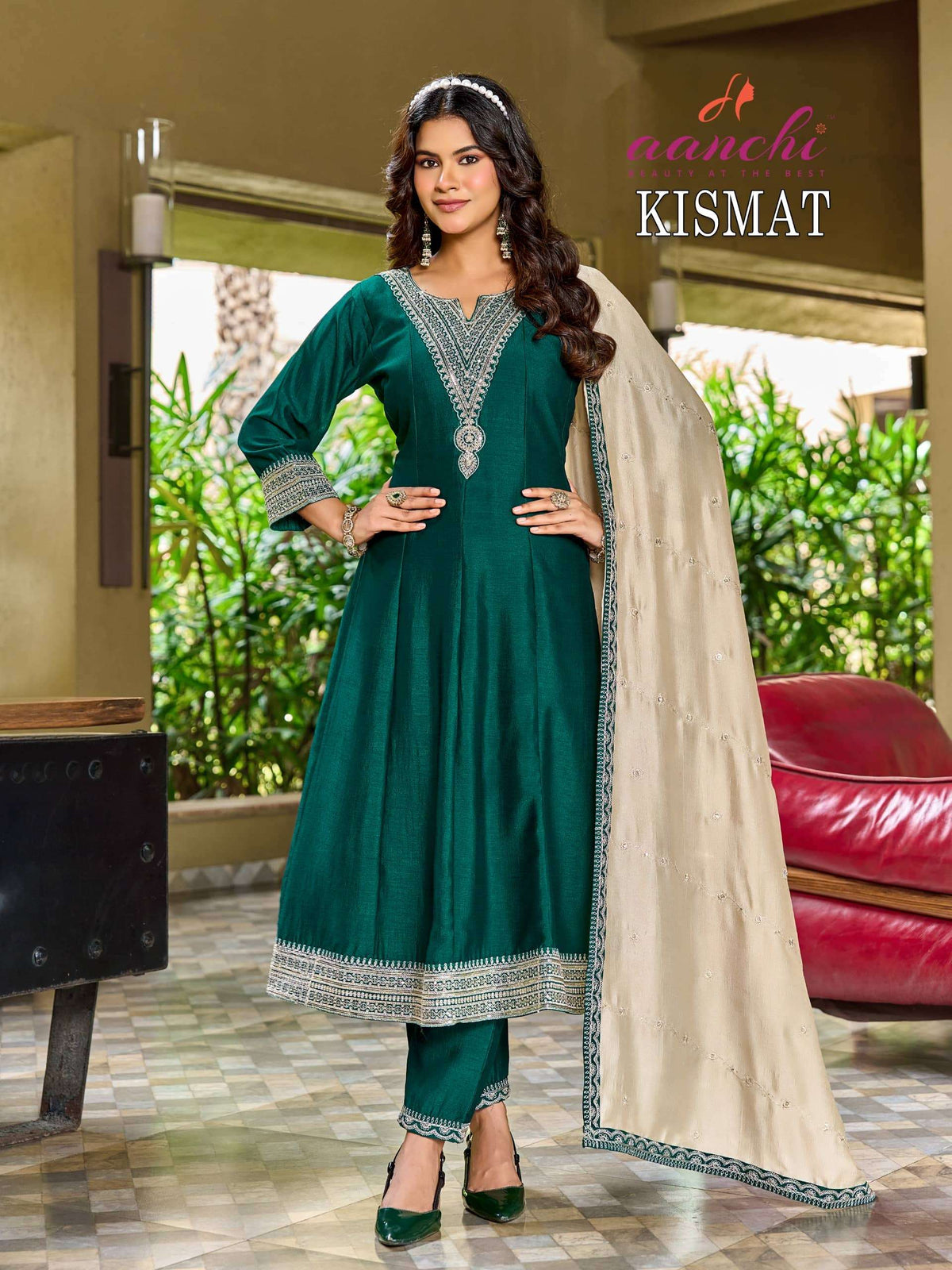 AANCHI KISMAT NX Vichitra Silk Readymade Salwar Suit Set