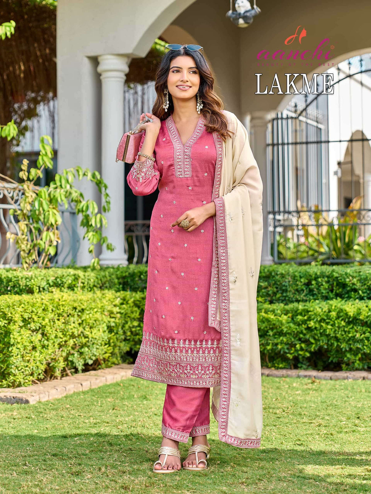 Aanchi Lakme Vichitra Silk Salwar Suit Set