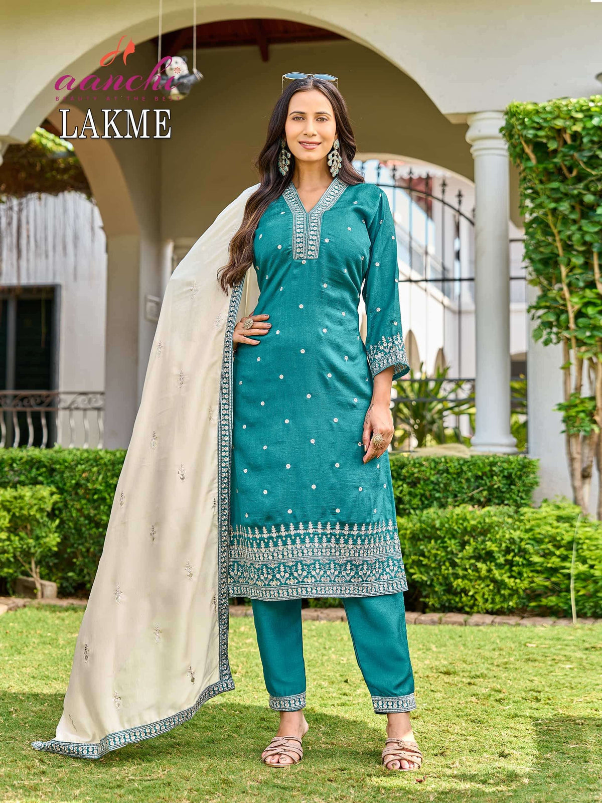 Aanchi Lakme Vichitra Silk Salwar Suit Set
