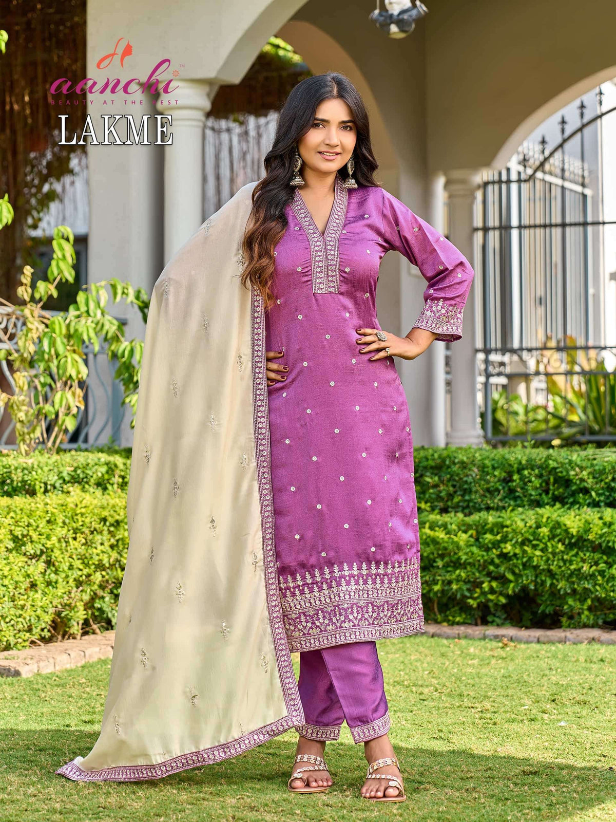 Aanchi Lakme Vichitra Silk Salwar Suit Set