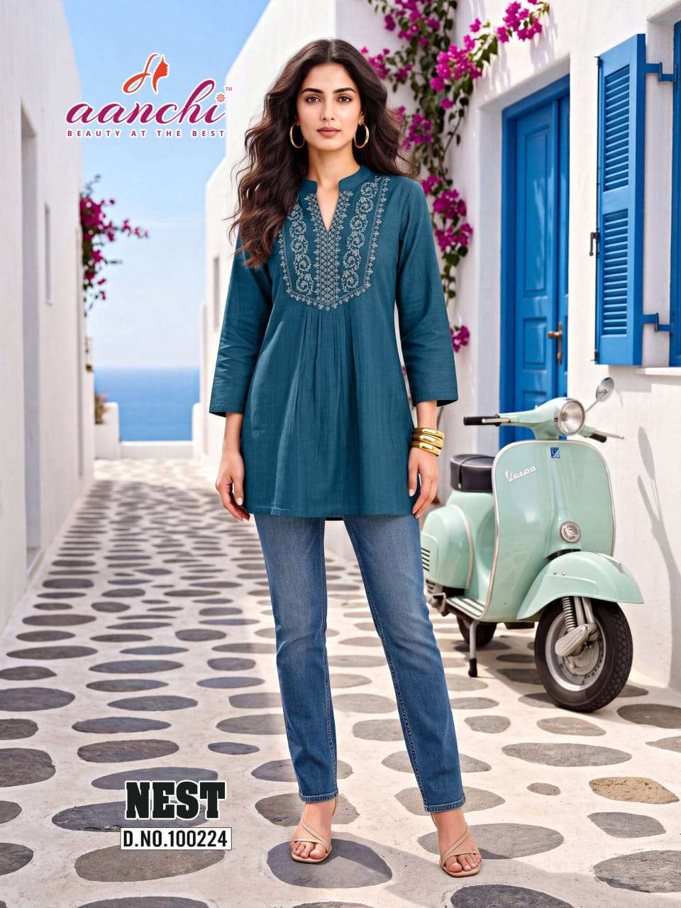 AANCHI NEST Vatican Printed Stitched Tunics