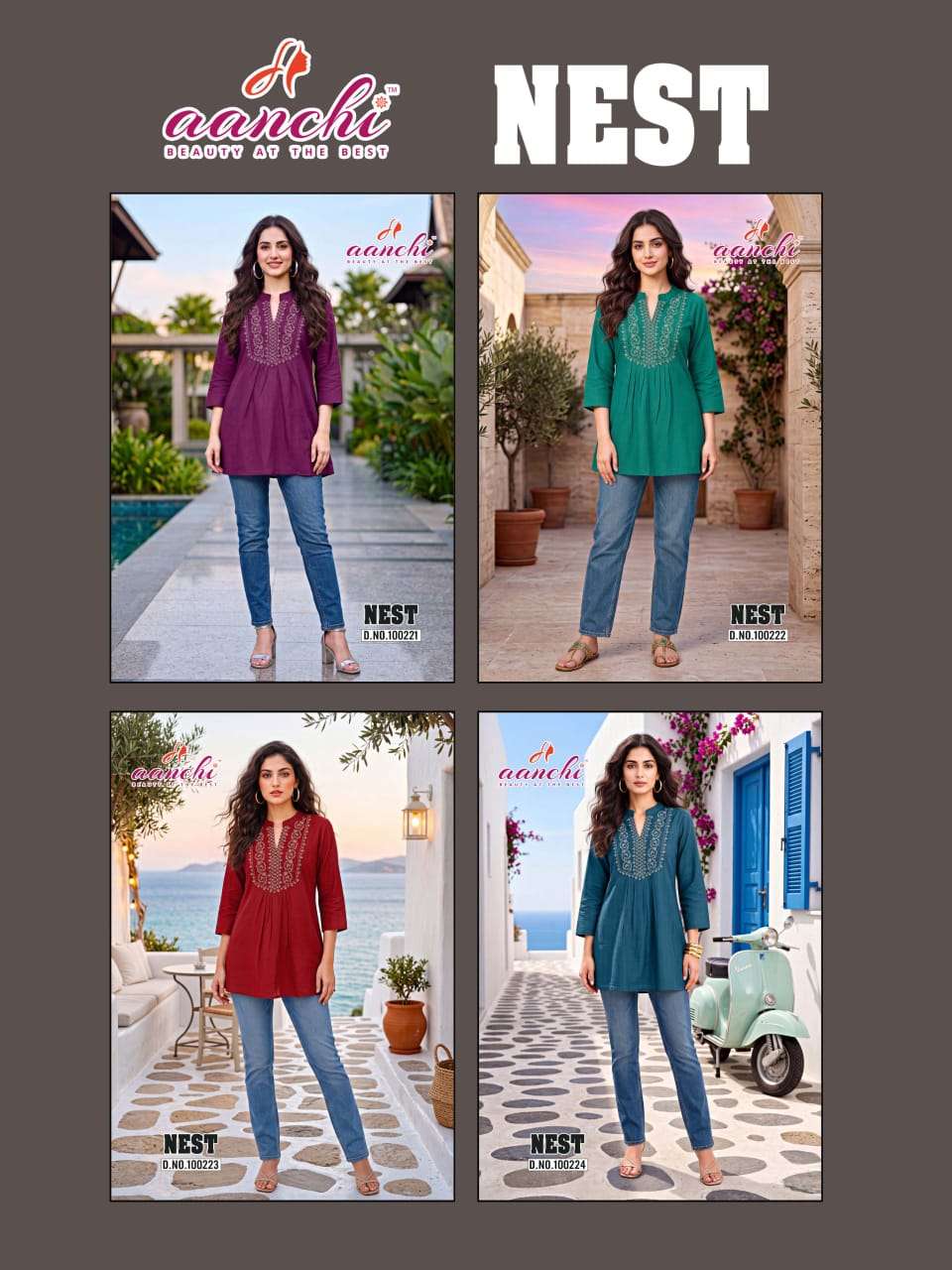 AANCHI NEST Vatican Printed Stitched Tunics