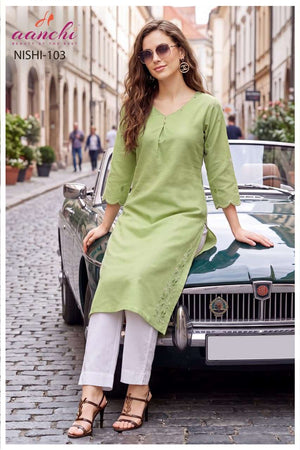 AANCHI NISHI Vatican Printed Stitched Kurti - Amrah Wholesale