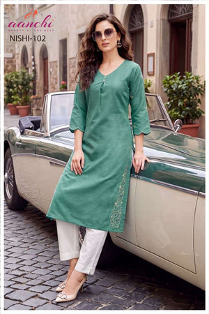 AANCHI NISHI Vatican Printed Stitched Kurti - Amrah Wholesale