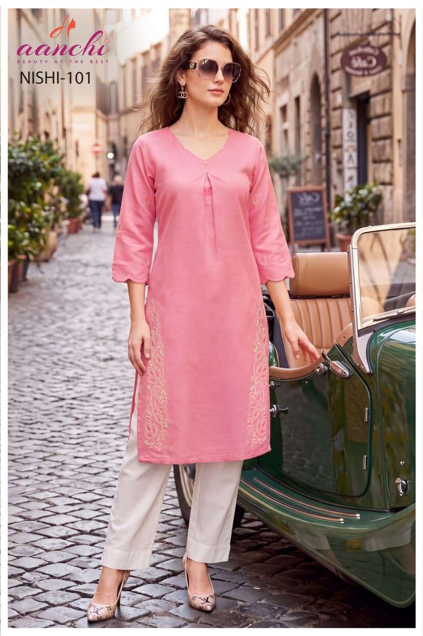 AANCHI NISHI Vatican Printed Stitched Kurti - Amrah Wholesale