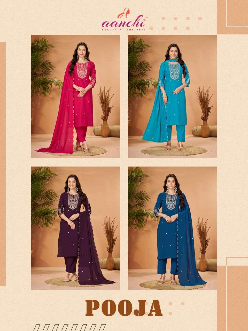 AANCHI POOJA Roman Silk Salwar Suit Set - Amrah Wholesale