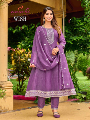 Aanchi Wish Crunchy Silk Anarkali Salwar Suit Set
