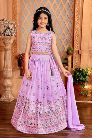 Amrah Wholesale Aaradhna 653 Star Georgette Kids Lehenga Choli Collection