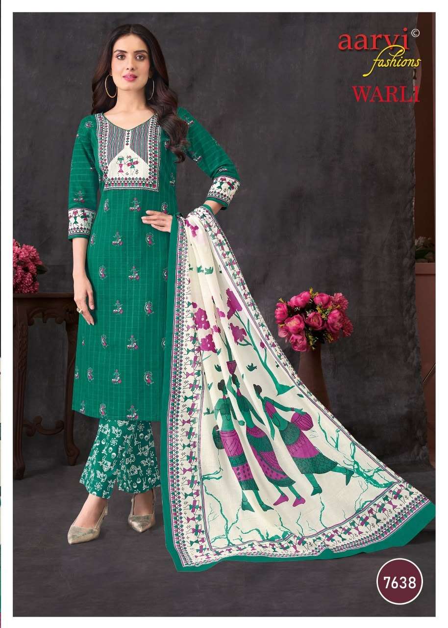 Aarvi Fashion Warli Vol 1 Pure Cotton Salwar Suit Set