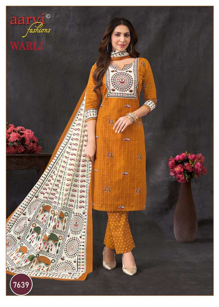 Aarvi Fashion Warli Vol 1 Pure Cotton Salwar Suit Set