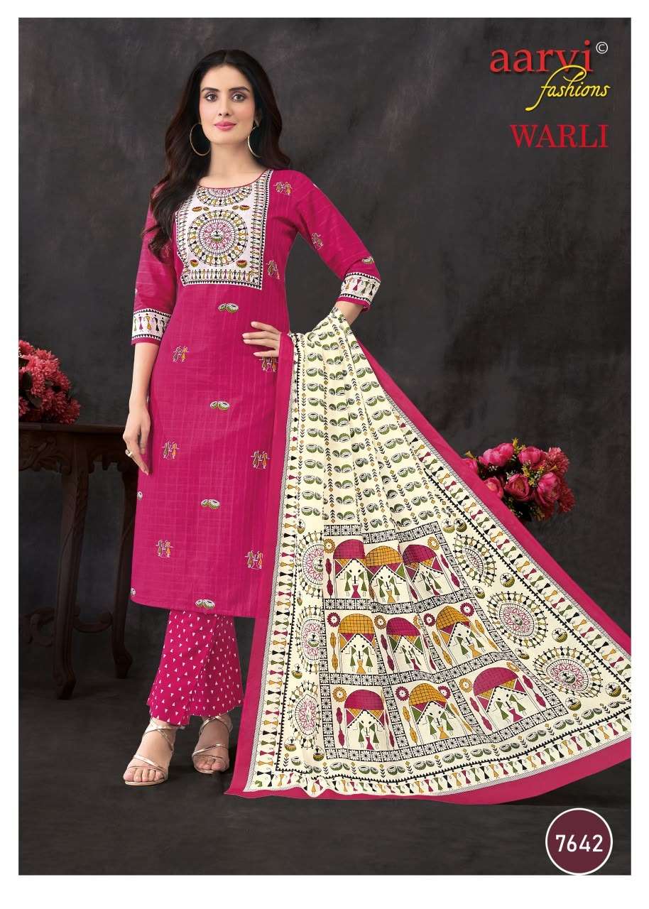 Aarvi Fashion Warli Vol 1 Pure Cotton Salwar Suit Set