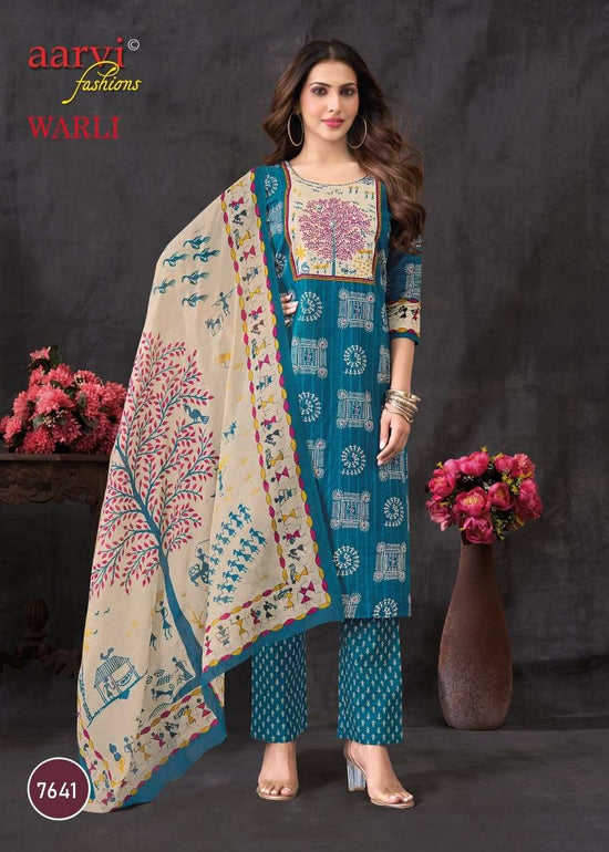 Aarvi Fashion Warli Vol 1 Pure Cotton Salwar Suit Set