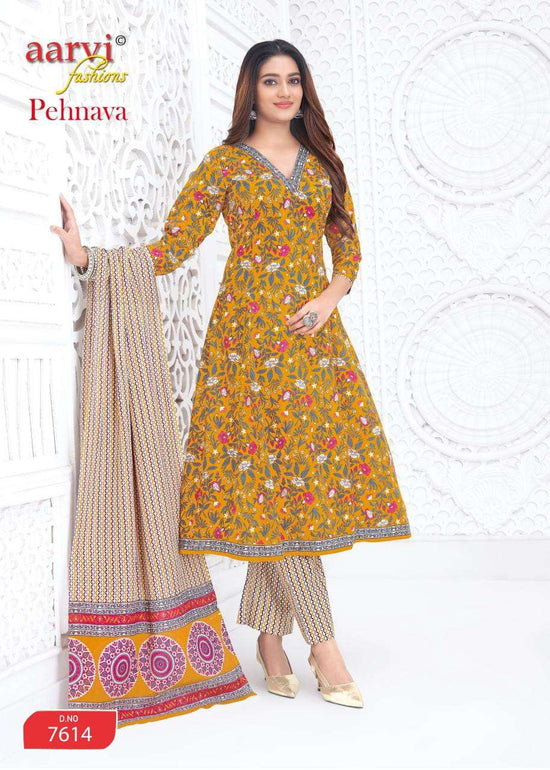 Aarvi Pehnava Vol 2 Cambric Cotton Printed Anarkali Suit Set