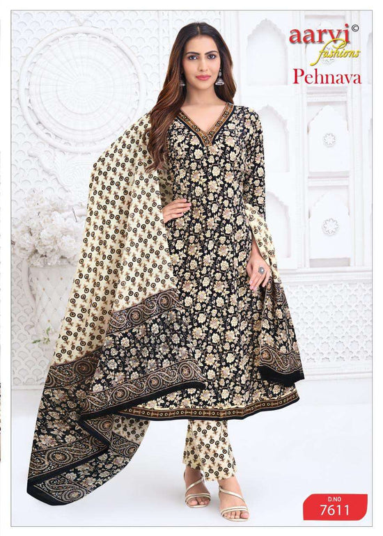 Aarvi Pehnava Vol 2 Cambric Cotton Printed Anarkali Suit Set
