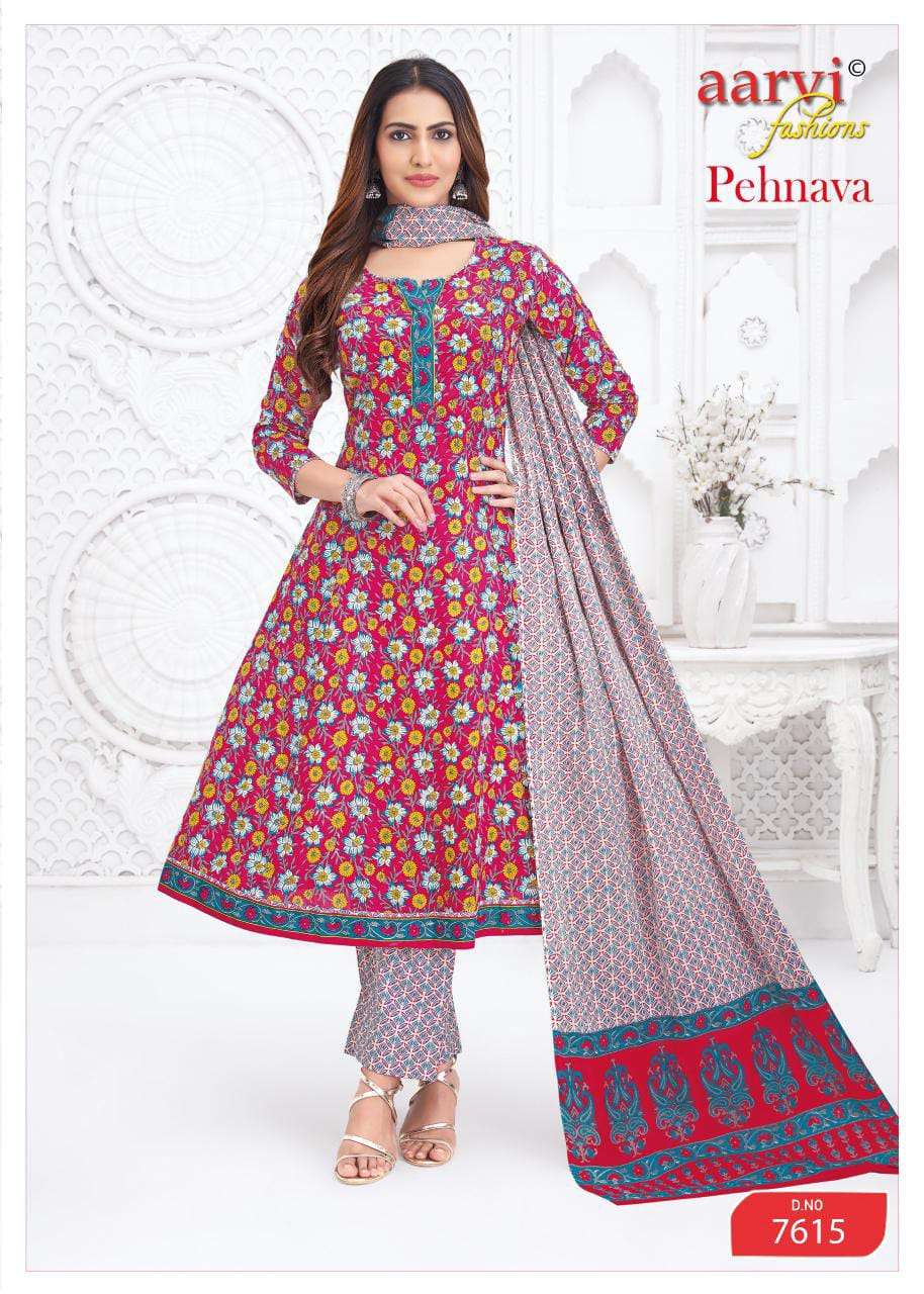 Aarvi Pehnava Vol 2 Cambric Cotton Printed Anarkali Suit Set