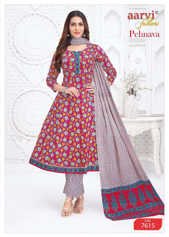 Aarvi Pehnava Vol 2 Cambric Cotton Printed Anarkali Suit Set