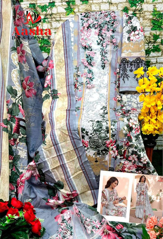 AASHA 1004 A OR B Cotton Pakistani Suit - Amrah Wholesale