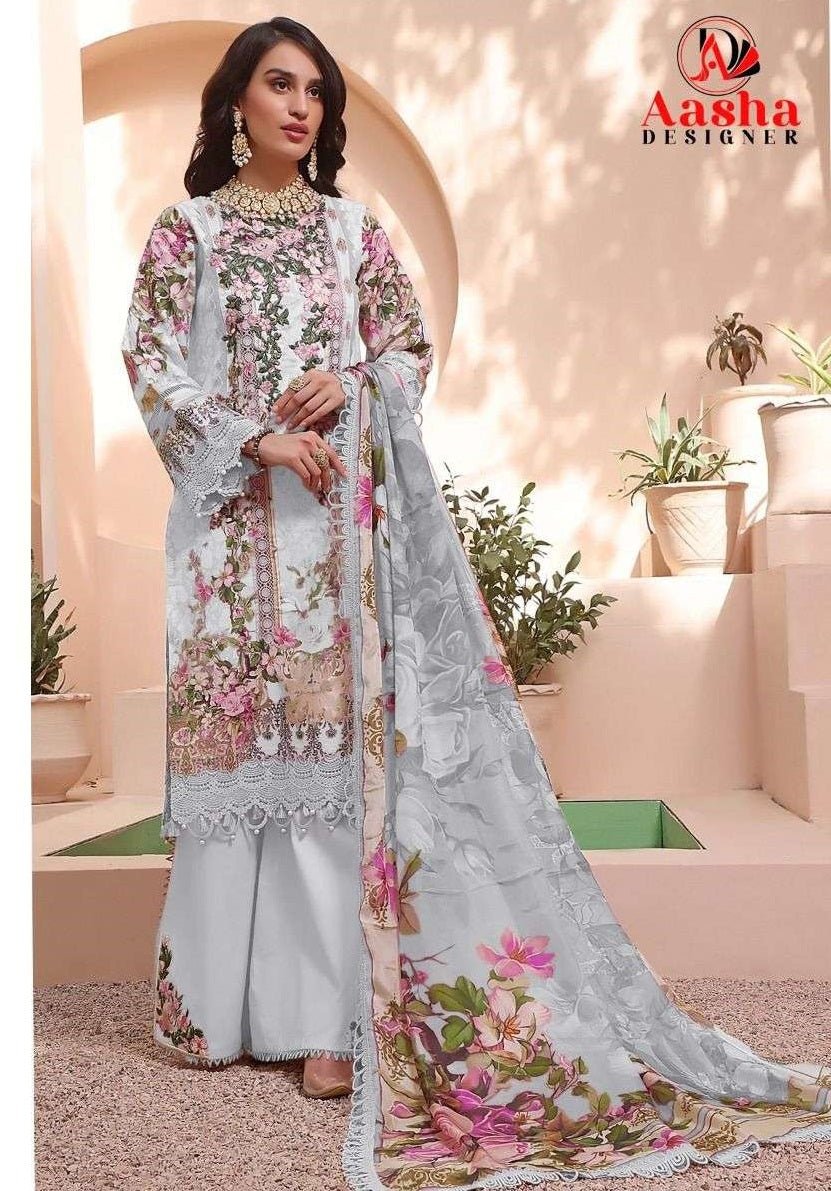 AASHA 1004 A OR B Cotton Pakistani Suit - Amrah Wholesale