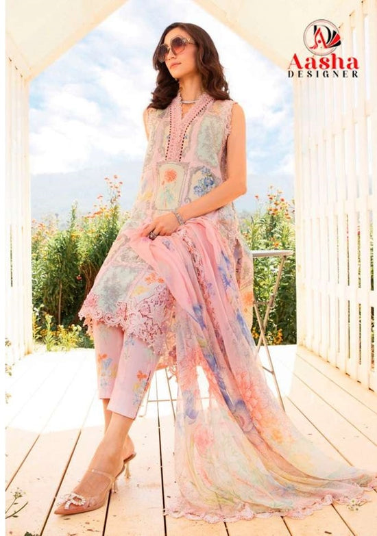 Aasha Designer Aasha 1152 Heavy Cotton Self Embroidery Dress Material