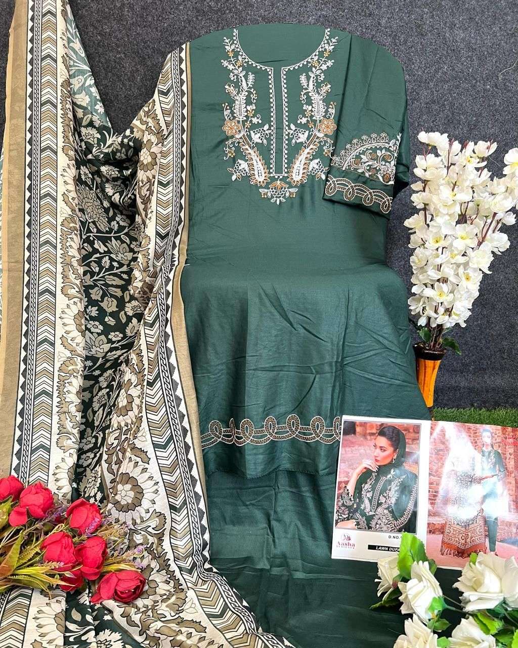 Aasha 1156 Heavy Rayon Dress Material - Amrah Wholesale