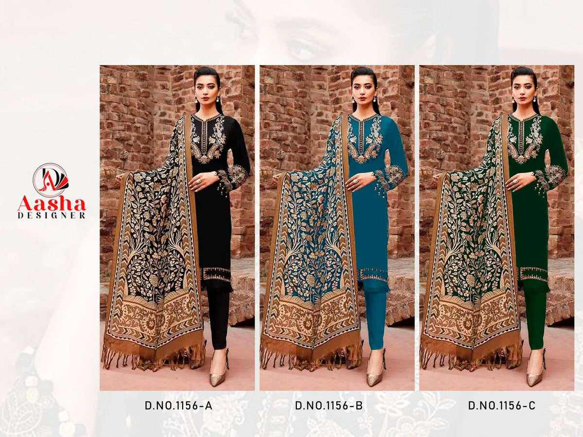 Aasha 1156 Heavy Rayon Dress Material - Amrah Wholesale