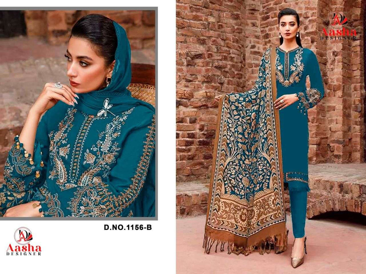 Aasha 1156 Heavy Rayon Dress Material - Amrah Wholesale