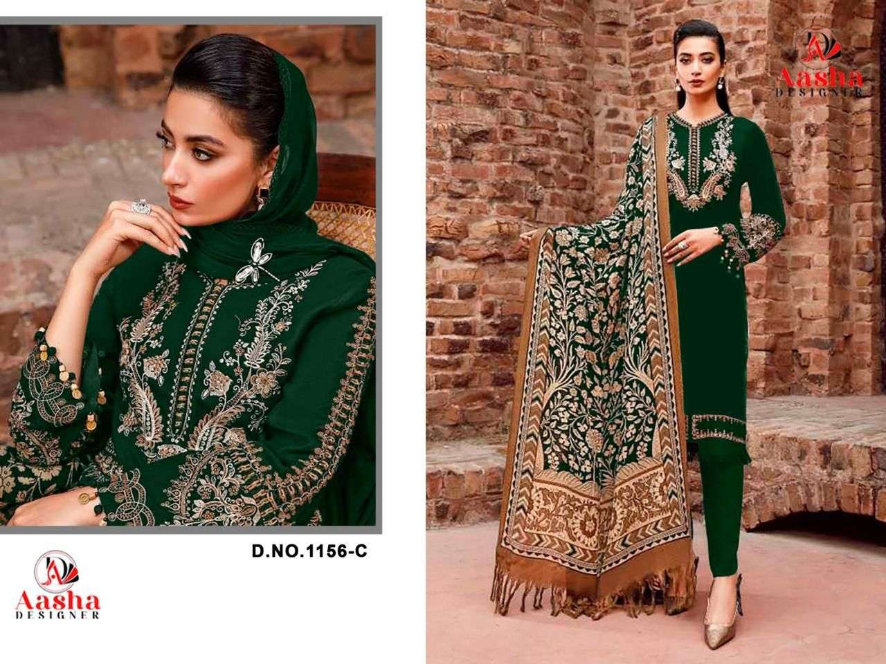 Aasha 1156 Heavy Rayon Dress Material - Amrah Wholesale
